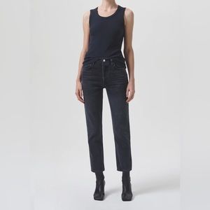 New AGOLDE Riley High-Rise Straight Cropped Jeans in Size 30